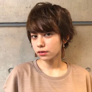 ショート パーマ 銀座No.1髪質改善 縮毛矯正/本木のヘアスタイル