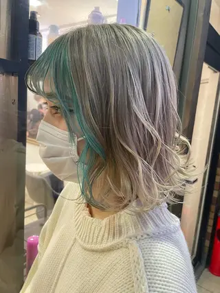 ミディアム カラー ヘアアレンジ 🦋高瀬寛菜🦋 韓国/ブリーチのヘアスタイル