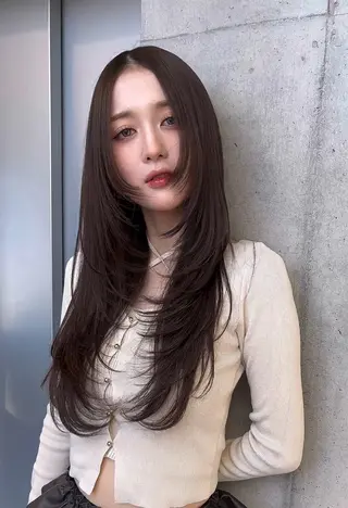 セミロング カラー 🌫️大人韓国ヘア 🌫️naoyaのヘアスタイル