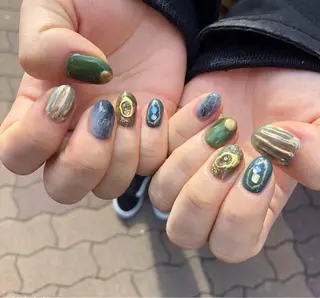 カラー メンズ キッズ ネイル マツエク・マツパ 福田 加奈のネイルデザイン