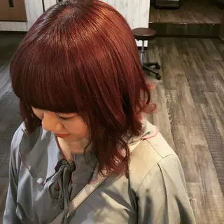 ミディアム カラー パーマ embrace エンブレイスのヘアスタイル