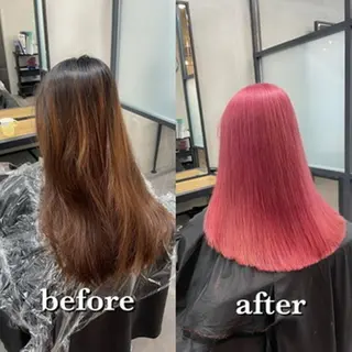 セミロング ブリーチ/髪質改善 KAZUMAのヘアスタイル