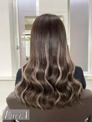 ロング カラー ヘアアレンジ LuciA/エクステ カラーのヘアスタイル