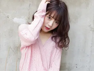 セミロング カラー 盛れる顔周りカット ♥️韓国ヘア"ちぇるのヘアスタイル