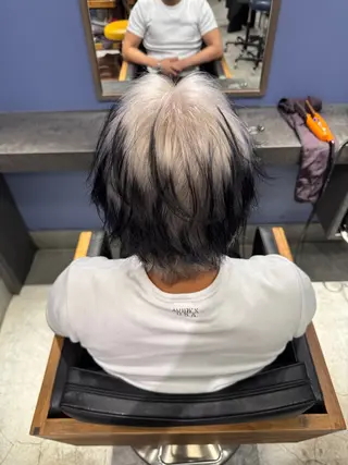 ショート カラー メンズ だいち/ブリーチ/ レイヤーカットのヘアスタイル