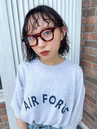 ミディアム パーマ YURAGI🤍 SAEのヘアスタイル