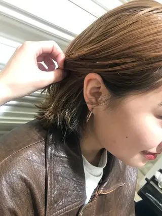 ミディアム カラー 髪質改善カラー/ボブ 🌻Mutsumiのヘアスタイル