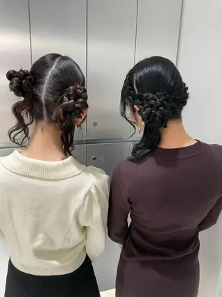 ヘアアレンジ ヘアセット🎀耳つぼ 👂💎MONAMIのヘアスタイル