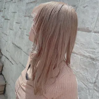 セミロング カラー 🪞透け感&韓国ヘア 🪞honokaのヘアスタイル