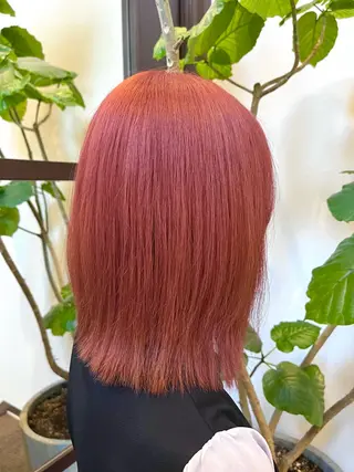 ミディアム 赤み消しカラー 🩵かりんのヘアスタイル