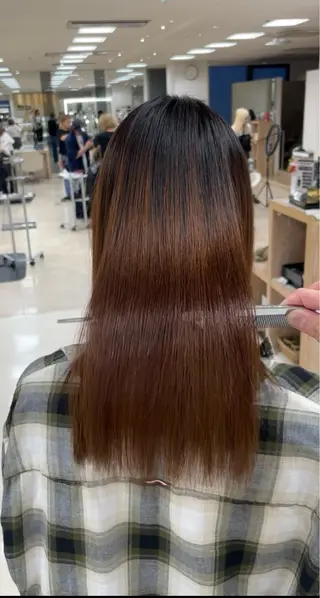 ロング シャドウパーマ／骨格 矯正カット　トモキのヘアスタイル