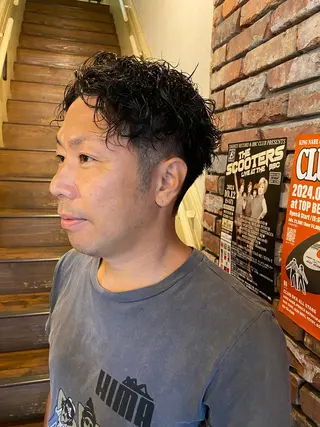 パーマ メンズ 高塩翔大 髪質改善のヘアスタイル