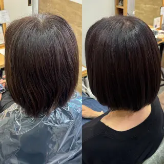 カラー 艶感カラー/オリーブ アレンジ：♡のヘアスタイル