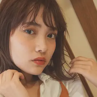 ミディアム カラー パーマ 美艶ボブ 石井一成のヘアスタイル