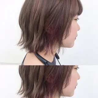 ミディアム カラー 嶋佐 昌大 シマサマオのヘアスタイル