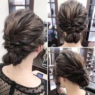 セミロング ヘアアレンジ 沢田 瞳のヘアスタイル