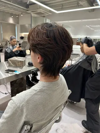 ショート カラー パーマ メンズ 丸山飛鳥/アメカジ /パーマ/渋谷/のヘアスタイル