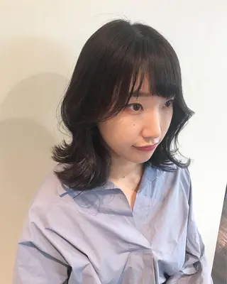ミディアム カラー 烏丸韓国ヘア🇰🇷 ayaka🎀のヘアスタイル