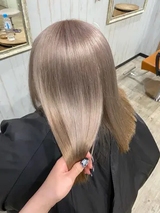 ミディアム カラー Oahu所属・リト /渋谷/ハイトーンのヘアスタイル