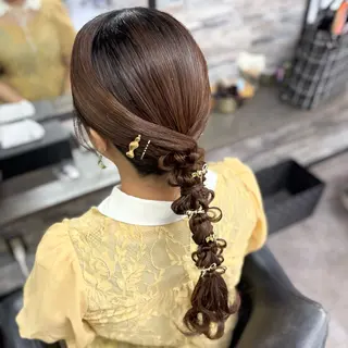 ロング ヘアアレンジ ヘアセット/エクステ cocoro🐹🎀のヘアスタイル