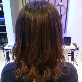 ミディアム カラー ヘアアレンジ 小林 伸行のヘアスタイル