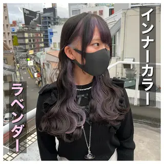 セミロング カラー 似合わせ/ブリーチ カラー.岡田友仁のヘアスタイル