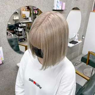 カラー Lull1人美容室 バレイヤージュのヘアスタイル