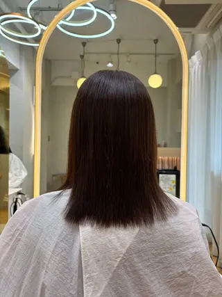 セミロング 韓国🇰🇷ヘア／ ハッシュレイヤーのヘアスタイル