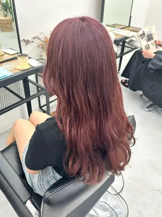 ロング カラー レイヤー ハイトーン 暖色⭐︎KANAKOのヘアスタイル