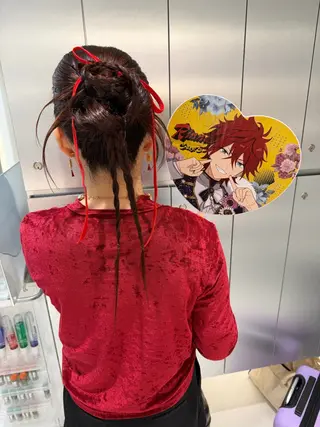 ヘアアレンジ ヘアセット🎀耳つぼ 👂💎MONAMIのヘアスタイル