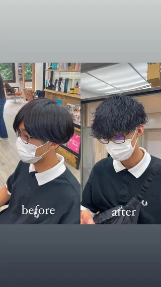パーマ メンズ HIKARU副店長/ ✨️髪質改善のヘアスタイル