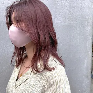 ミディアム カラー パーマ ヘアアレンジ 【ダメージレス施術】 【透明感】北村 拓也のヘアスタイル