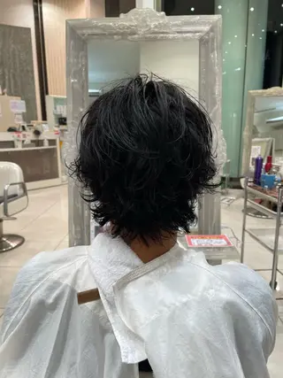 ショート パーマ メンズ メンズパーマ特化 真栄平有希のヘアスタイル