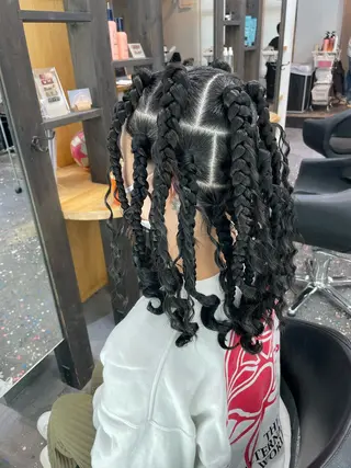 ショート ヘアアレンジ MEI/ブレイズ/ コーンロウ/茅ヶ崎のヘアスタイル