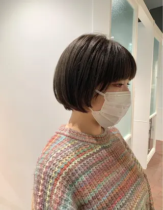 ショート カラー ヘアアレンジ 髪と心を整える美容師 透明感カラー/ボブのヘアスタイル