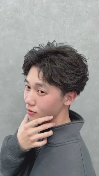 ショート カラー パーマ メンズ メンズ特化 👑YUTAのヘアスタイル