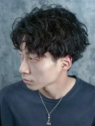 ミディアム メンズカット　佐々木 開のヘアスタイル