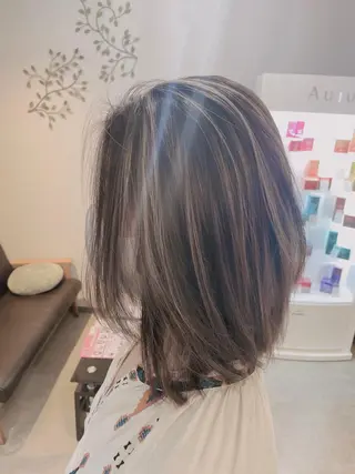 セミロング カラー 山本 貴弘のヘアスタイル