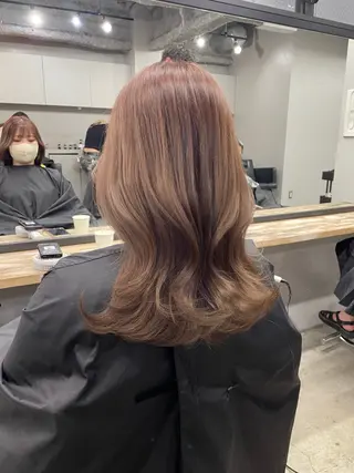 ロング カラー 新宿/韓国ヘア/ 髪質改善ストレートのヘアスタイル