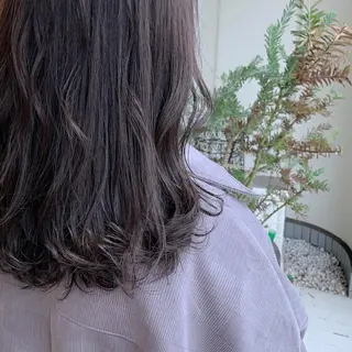 セミロング カラー 【完全個室】髪質改善 暖色カラー/山崎唯奈のヘアスタイル