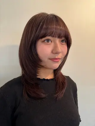 ミディアム 🧤ル ウ🧤のヘアスタイル