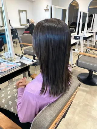 ロング カラー 饒平名 知也のヘアスタイル
