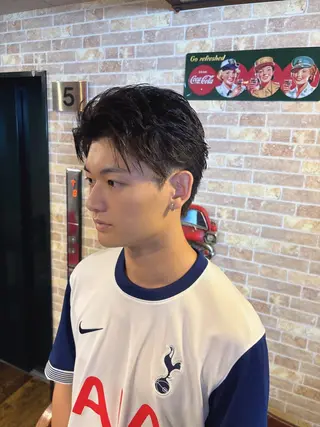 ショート メンズ メンズ特化韓国ヘア シャドウパーマのヘアスタイル