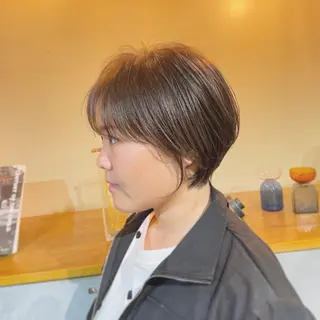 ショート カラー 韓国/レイヤーカット 顔周り/廣瀬達哉のヘアスタイル