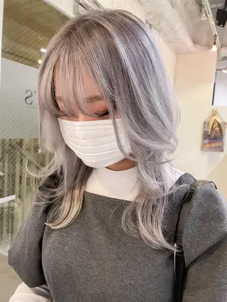 ミディアム カラー 縮毛矯正 髪質改善寺坂雄飛💐のヘアスタイル