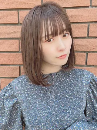 ミディアム カラー パーマ ヘアアレンジ 【公式】amble luxe池袋東口🩷のヘアスタイル