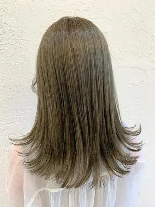 セミロング カラー 髪質改善/縮毛矯正 鈴木裕介のヘアスタイル