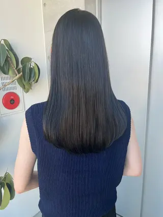 ロング カラー パーマ ヘアアレンジ 透明感/オリーブ/ グレージュ/YUKAのヘアスタイル