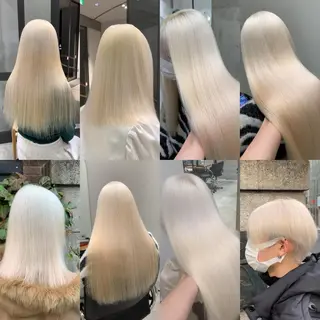 ロング カラー れい🫧 ハイトーン特化のヘアスタイル