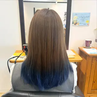 ロング カラー misato 💜🖤　フラムのヘアスタイル